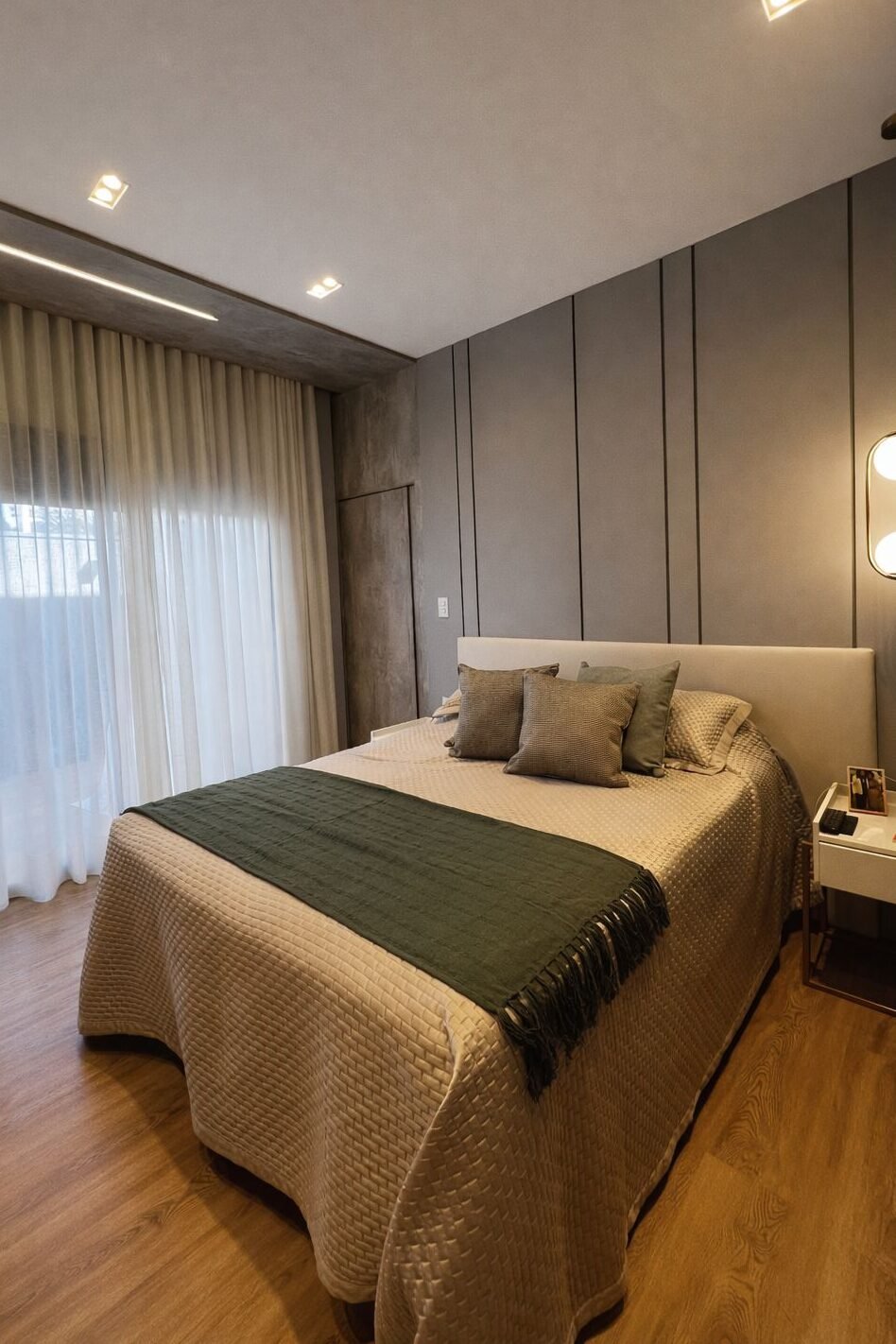 quarto de casal decorado em Bauru - Thamiris Suavi Arquitetura